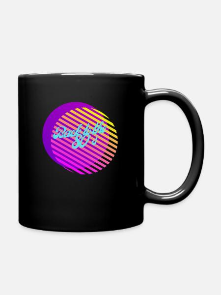 Back To The 80' S - Full Colour Mug - black