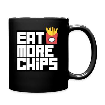 Mangez plus de chips - Mug uni - noir - Droite