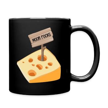 Moon Rocks - Cheesy Joke - Tasse einfarbig - Schwarz - Rechts