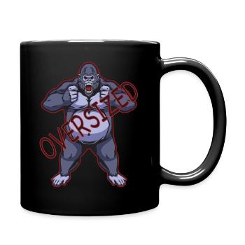 Gorilla Oversized Powerlifting Heavyweight Bulking - Full Colour Mug - black - Right