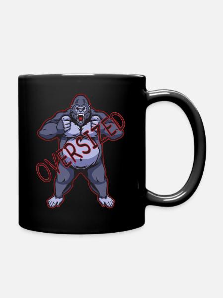 Gorilla Oversized Powerlifting Heavyweight Bulking - Tasse einfarbig - Schwarz