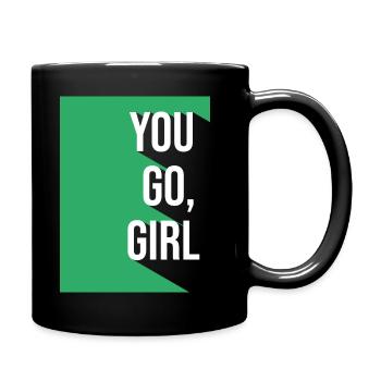Girlboss YOU GO GIRL - Full Colour Mug - black - Right