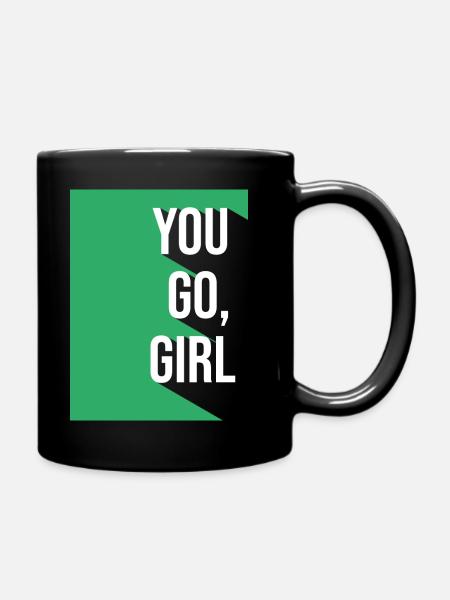 Girlboss YOU GO GIRL - Full Colour Mug - black