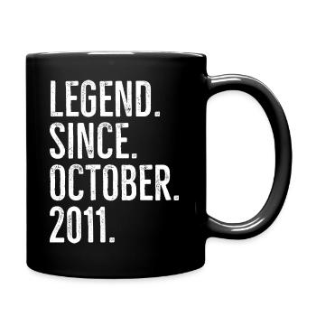 Legend Since October 2011 - Full Colour Mug - black - Right