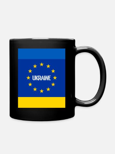Ukraine - Tasse einfarbig - Schwarz