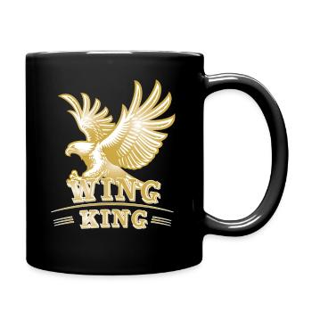 Wing King Motorrad Goldwing Design - Tasse einfarbig - Schwarz - Rechts
