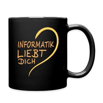 Informatik - Tasse einfarbig - Schwarz - Rechts