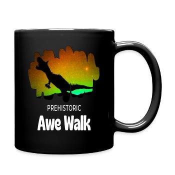 Promenade préhistorique T-Rex - Mug uni - noir - Droite