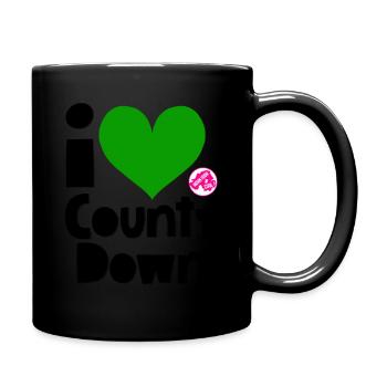 Grafschaft Down - Tasse einfarbig - Schwarz - Rechts