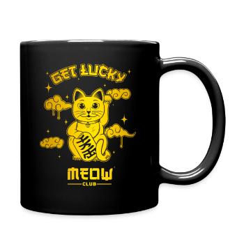 Lucky Cat - Full Colour Mug - black - Right