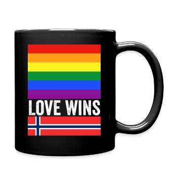 L’amour remporte la fierté d’Oslo Norvège - Mug uni - noir - Droite