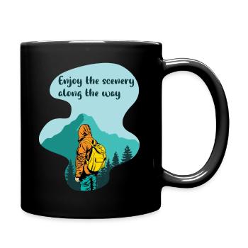 Profitez du paysage en cours de route - Mug uni - noir - Droite