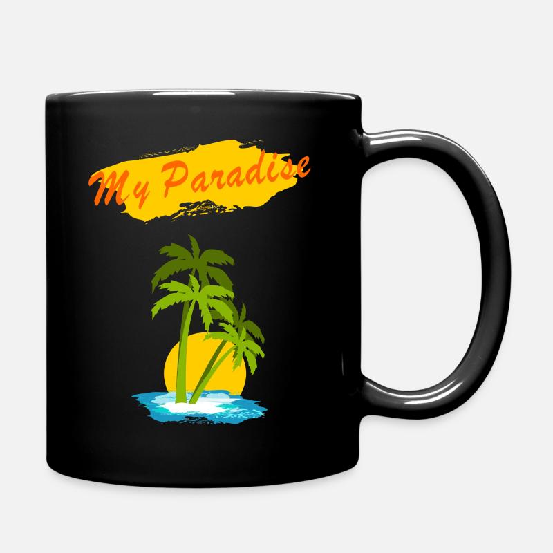 Mein Paradies - Tasse einfarbig - Schwarz