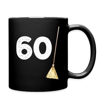 Birthday 60 Brooms Humor Parent - Full Colour Mug - black - Right