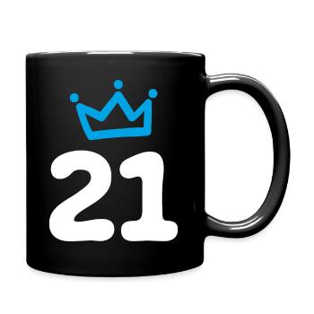 21st birthday - Full Colour Mug - black - Right