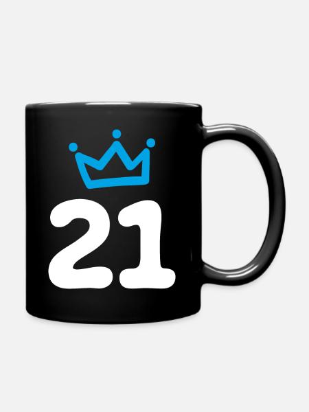 21st birthday - Full Colour Mug - black