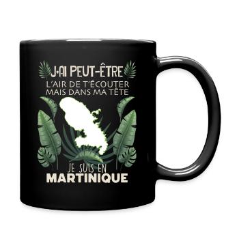 Martinique Je T'aime Citation Drole Homme Femme - Mug uni - noir - Droite