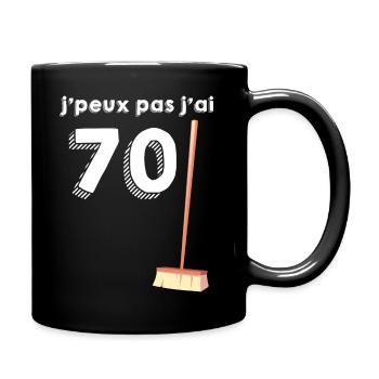 70 ans Anniversaire Homme Femme - Mug uni - noir - Droite
