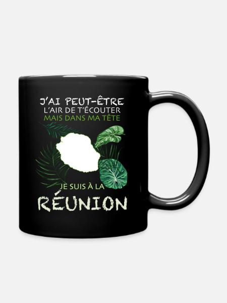 La Réunion Réunionnais Réunionnaise - Mug uni - noir