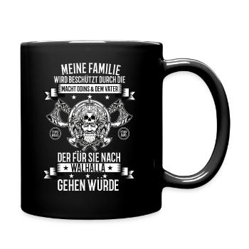 Wikinger Krieger Nordmann Axt Valhalla Nordmänner - Tasse einfarbig - Schwarz - Rechts