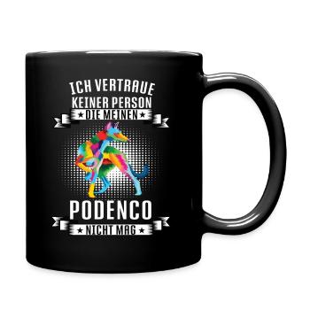 Ich Vertraue keiner Person Podenco Podencobesitzer - Tasse einfarbig - Schwarz - Rechts