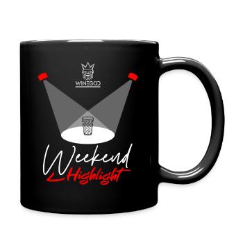 Weinschorle Weekend Highlight - Tasse einfarbig - Schwarz - Rechts