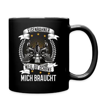 Modellbahn Eisenbahn Modelleisenbahn Modellbauer - Tasse einfarbig - Schwarz - Rechts