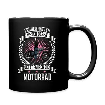 Motorrad Motorradfahrerin Bike Biker girl Bikerin - Tasse einfarbig - Schwarz - Rechts