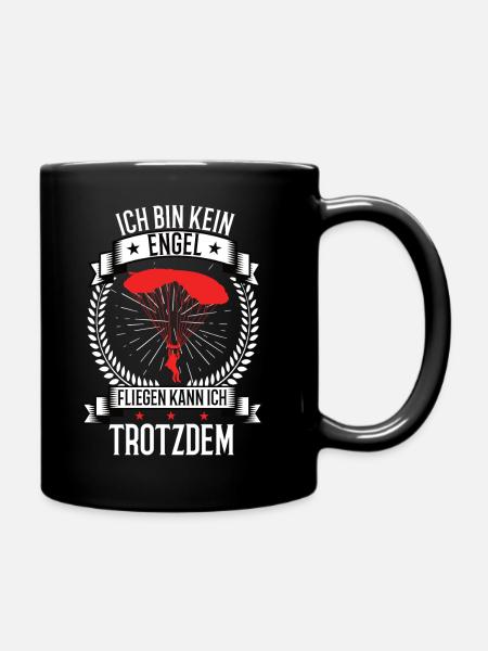 Ich Bin Kein Engel Gleitschirm Paragleiten Gleiter - Tasse einfarbig - Schwarz