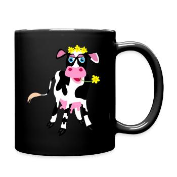 Daisy Cow Cartoon - Full Colour Mug - black - Right