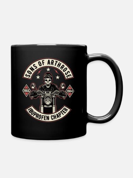 Sons Of Arthrose Motorrad Biker Motorradfahrer - Tasse einfarbig - Schwarz