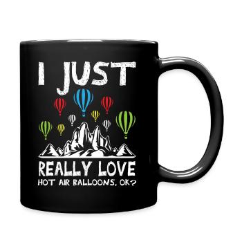 Hot Air Balloons - Full Colour Mug - black - Right