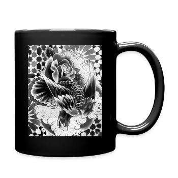 Free like a Eagle - Tasse einfarbig - Schwarz - Rechts