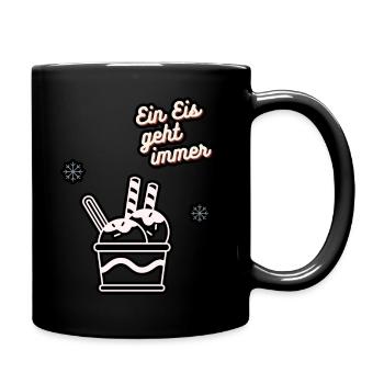 Eis - Tasse einfarbig - Schwarz - Rechts