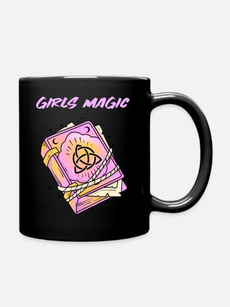 Grimoire of Girls Magic - Enfärgad mugg - svart