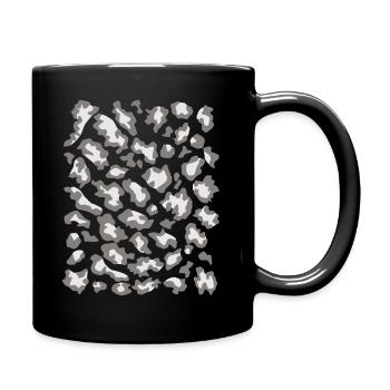 Lumière à motif léopard des neiges - Mug uni - noir - Droite