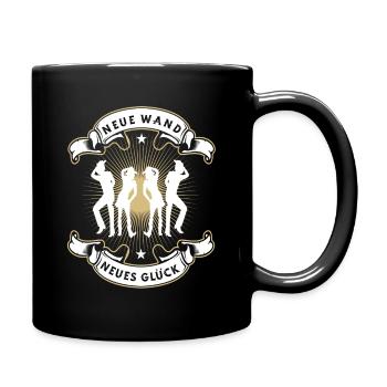 Neue Wand Neues Glück Linedance Countrymusik - Tasse einfarbig - Schwarz - Rechts