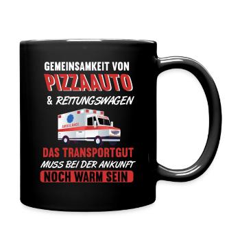 Rettungssanitäter Krankenwagen Rettungsdienst - Tasse einfarbig - Schwarz - Rechts