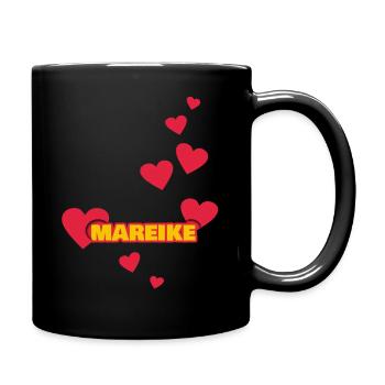 Ich liebe Mareike - Tasse einfarbig - Schwarz - Rechts