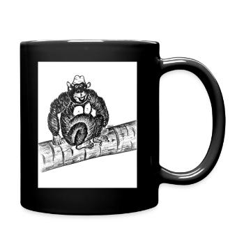 Gorille - Mug uni - noir - Droite