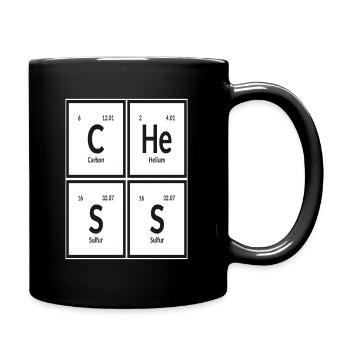 Chess | Periodic Table of Elements - Full Colour Mug - black - Right