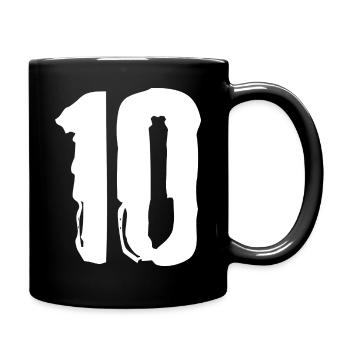 Maillot à 10 chiffres - Mug uni - noir - Droite