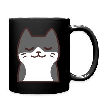 Luna - Cute Cat - Katze - Tasse einfarbig - Schwarz - Rechts