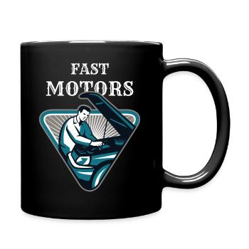 Moteurs rapides - Mug uni - noir - Droite