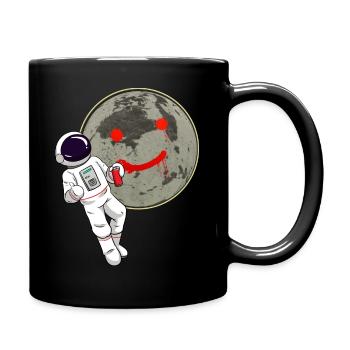 Astronaut Moon Graffiti Sprayer - Full Colour Mug - black - Right