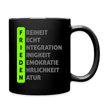 F R I E D E N - Tasse einfarbig - Schwarz - Rechts