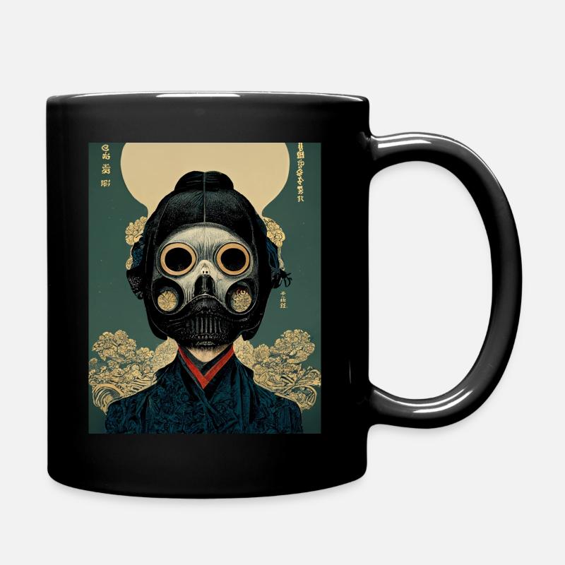 Gasmaske Japanisch - Tasse einfarbig - Schwarz