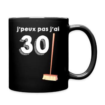 30 balais Anniversaire 30 Ans Homme Et Femme - Mug uni - noir - Droite