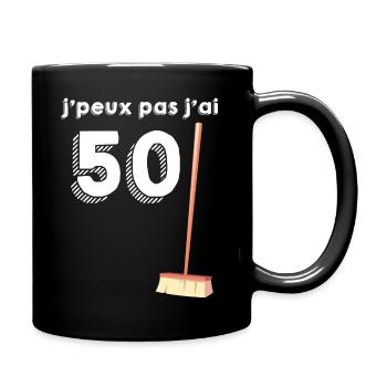 50 Balais Idée Cadeau Anniversaire 50 Ans - Mug uni - noir - Droite