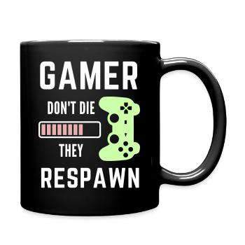 Gamer Joystick Gaming Controller Respawn Spruch 1 - Tasse einfarbig - Schwarz - Rechts